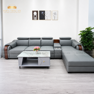 Sofa Góc Da Phòng Khách Hiện Đại TA469