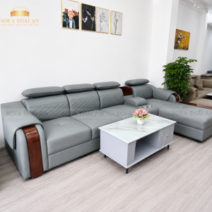 Alternative view of Sofa Góc Da Phòng Khách Hiện Đại TA469