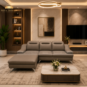 Alternative view of Sofa Góc Da Hiện Đại TA479