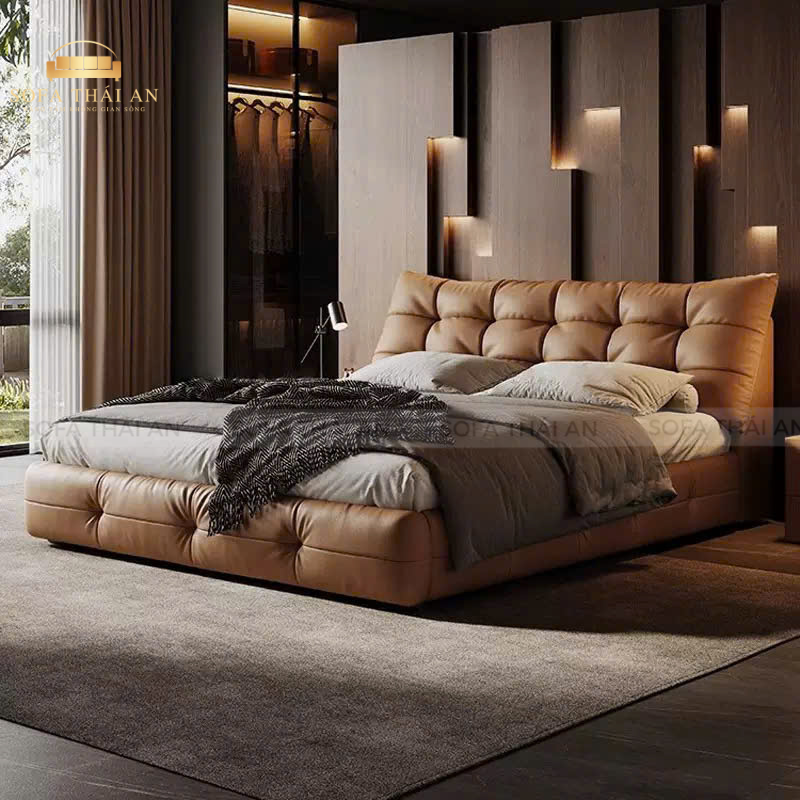 Giường Ngủ Bọc Da Hiện Đại Sang Trọng TA463
