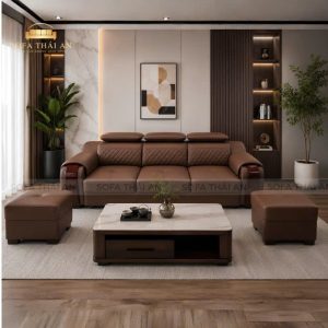 Alternative view of Sofa Băng Phòng Khách Tay Ốp Gỗ TA543