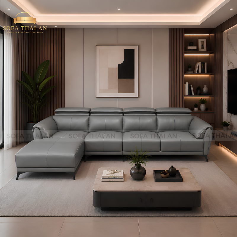Sofa Góc Da Hiện Đại TA568