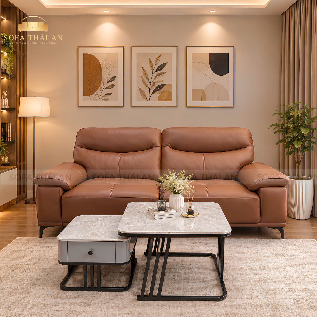Sofa Băng Da Hiện Đại TA575